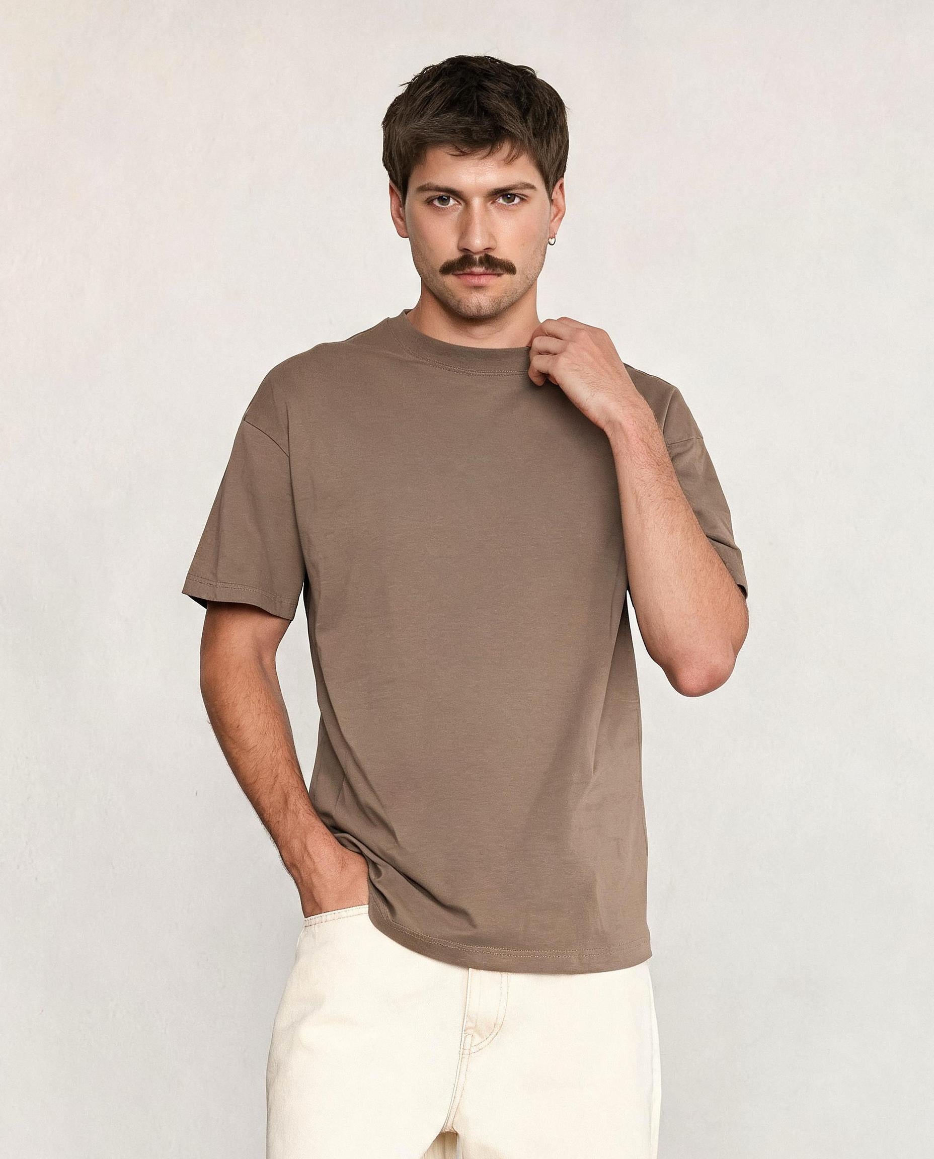 Hipland Frame Tee Brown - detail