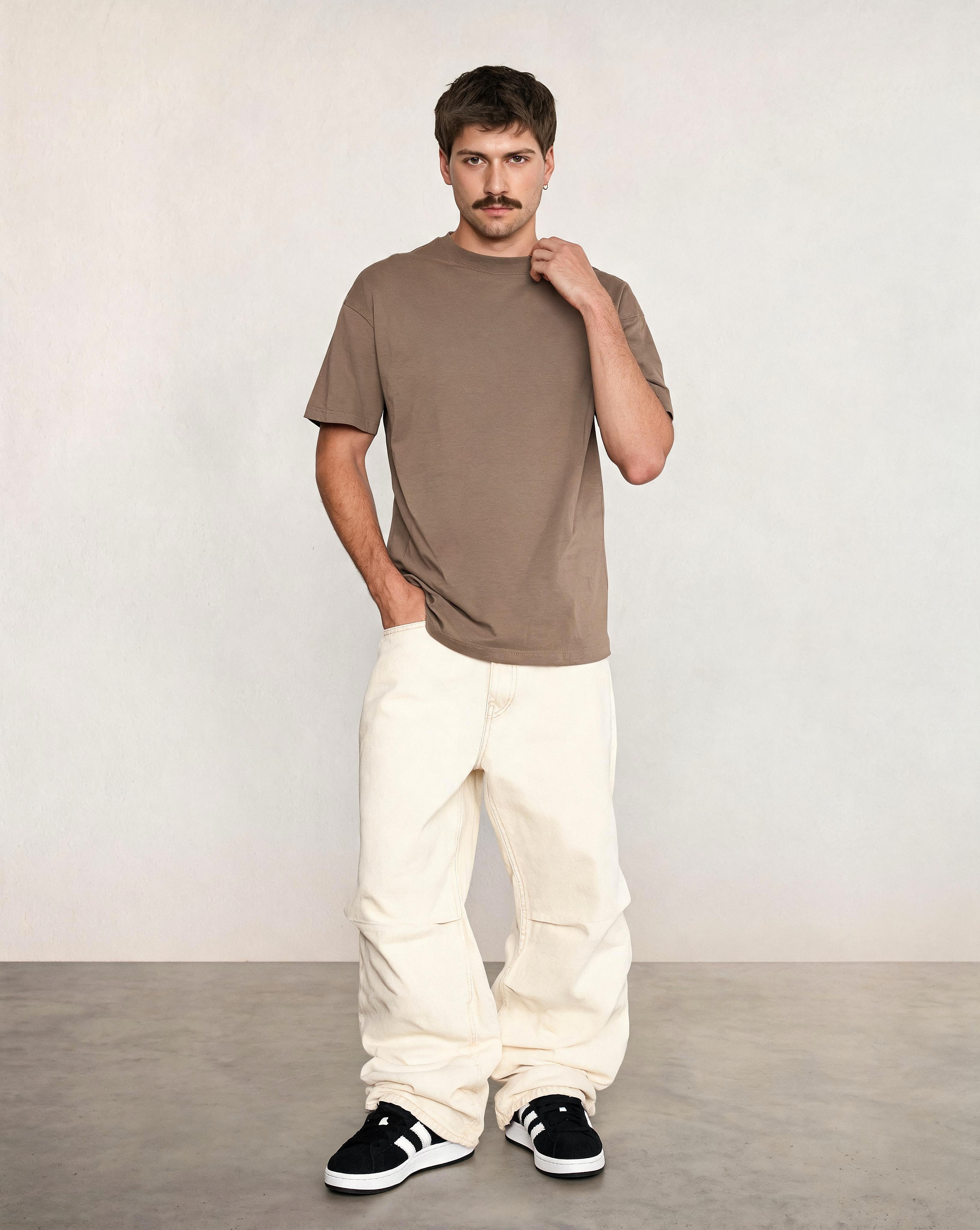 Hipland Frame Tee Brown - front