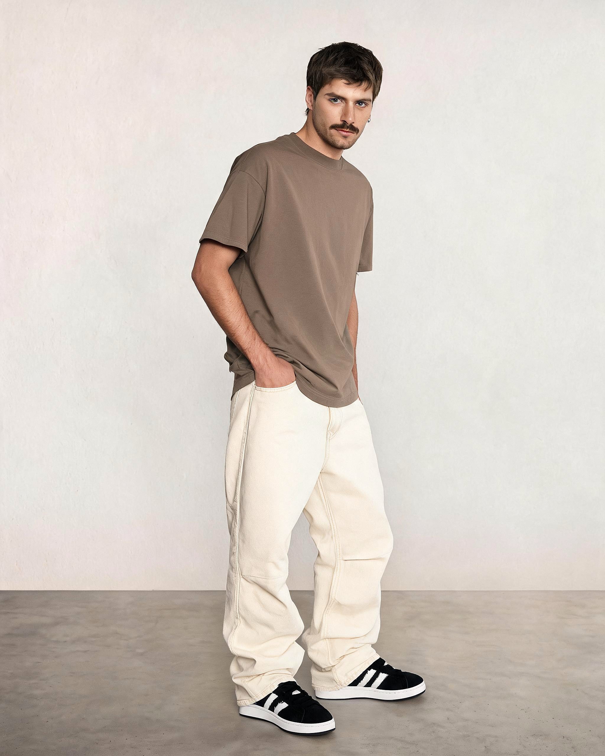 Hipland Frame Tee Brown - side