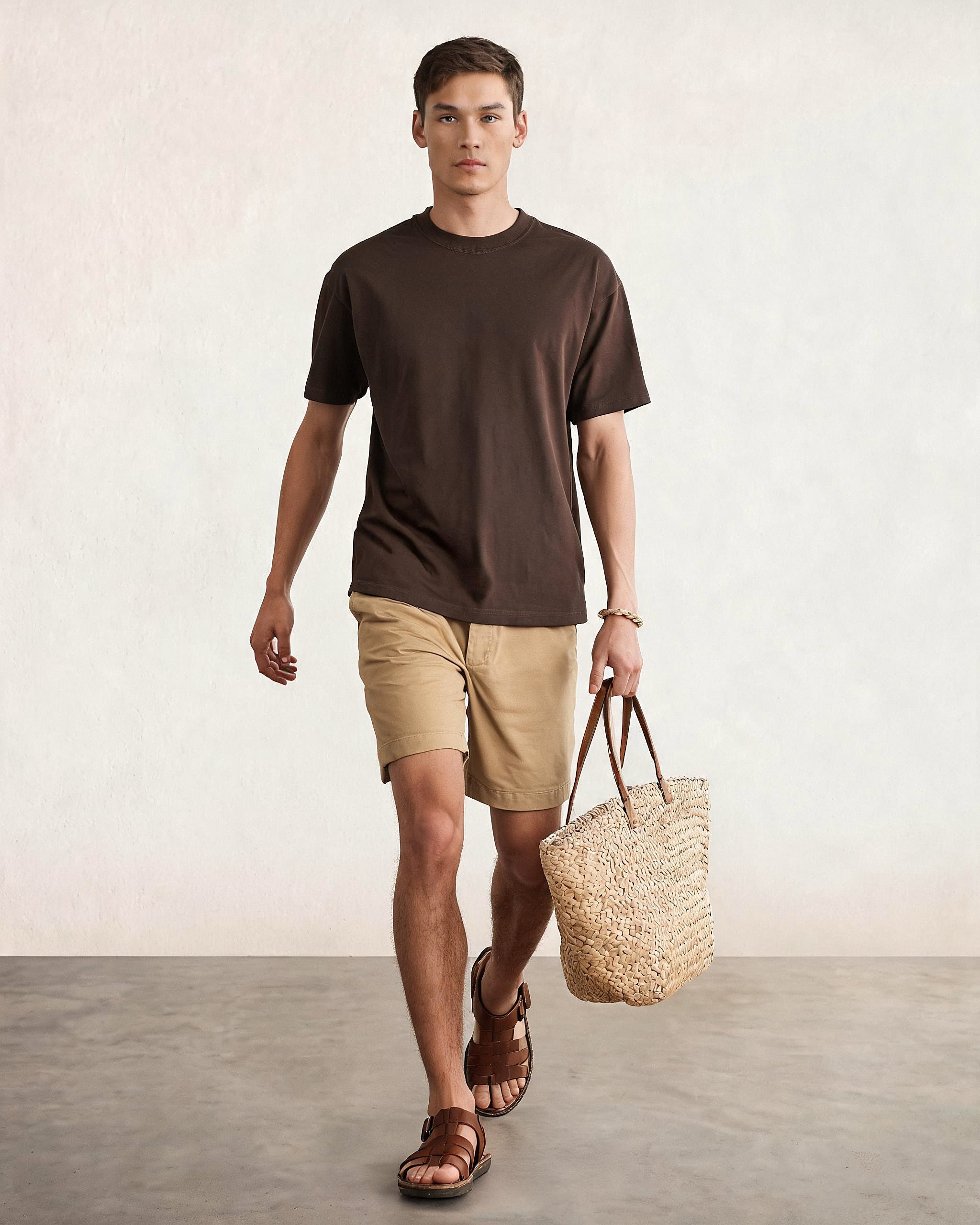 Hipland Frame Tee Chocolate - side