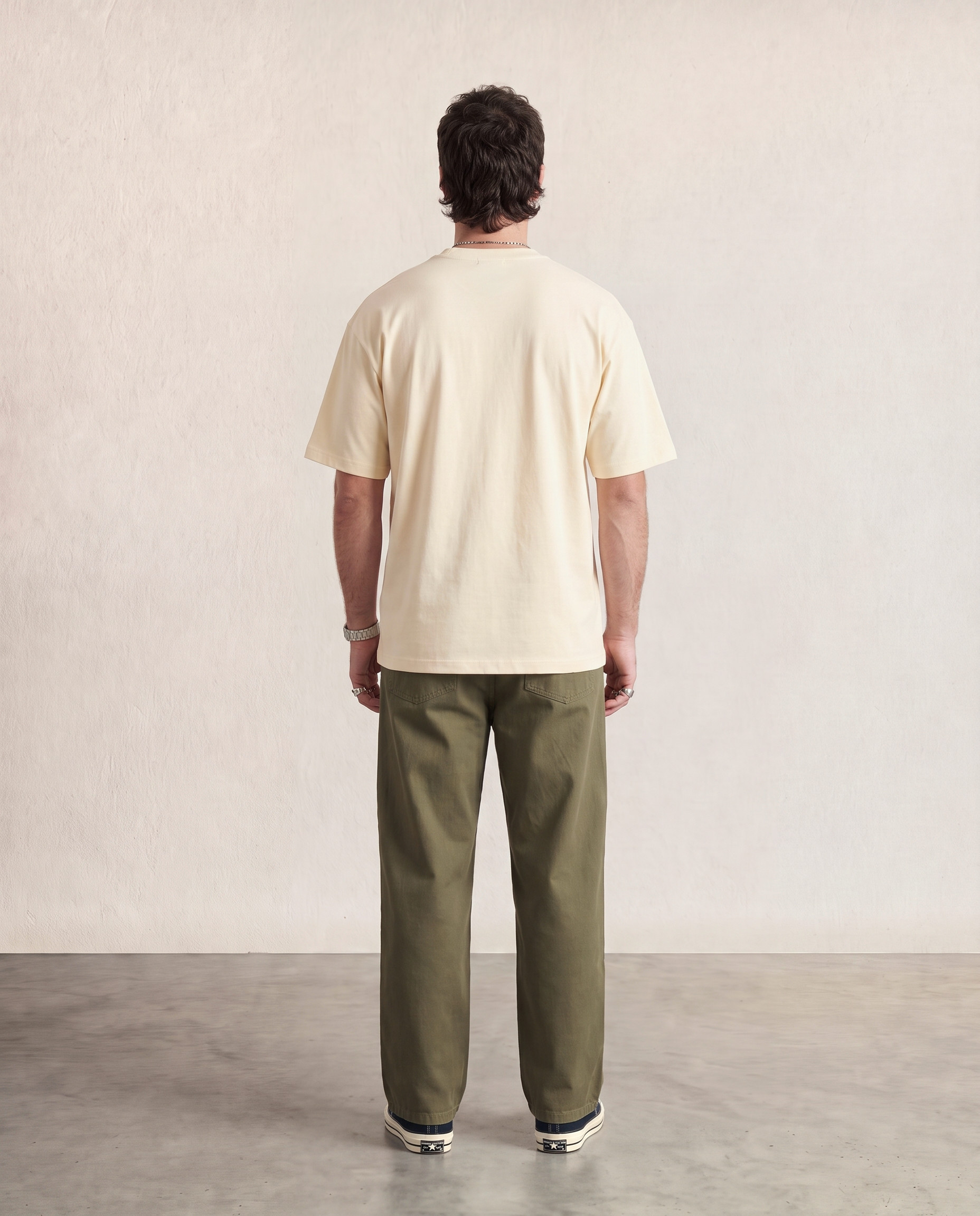 Hipland Frame Tee Cream back