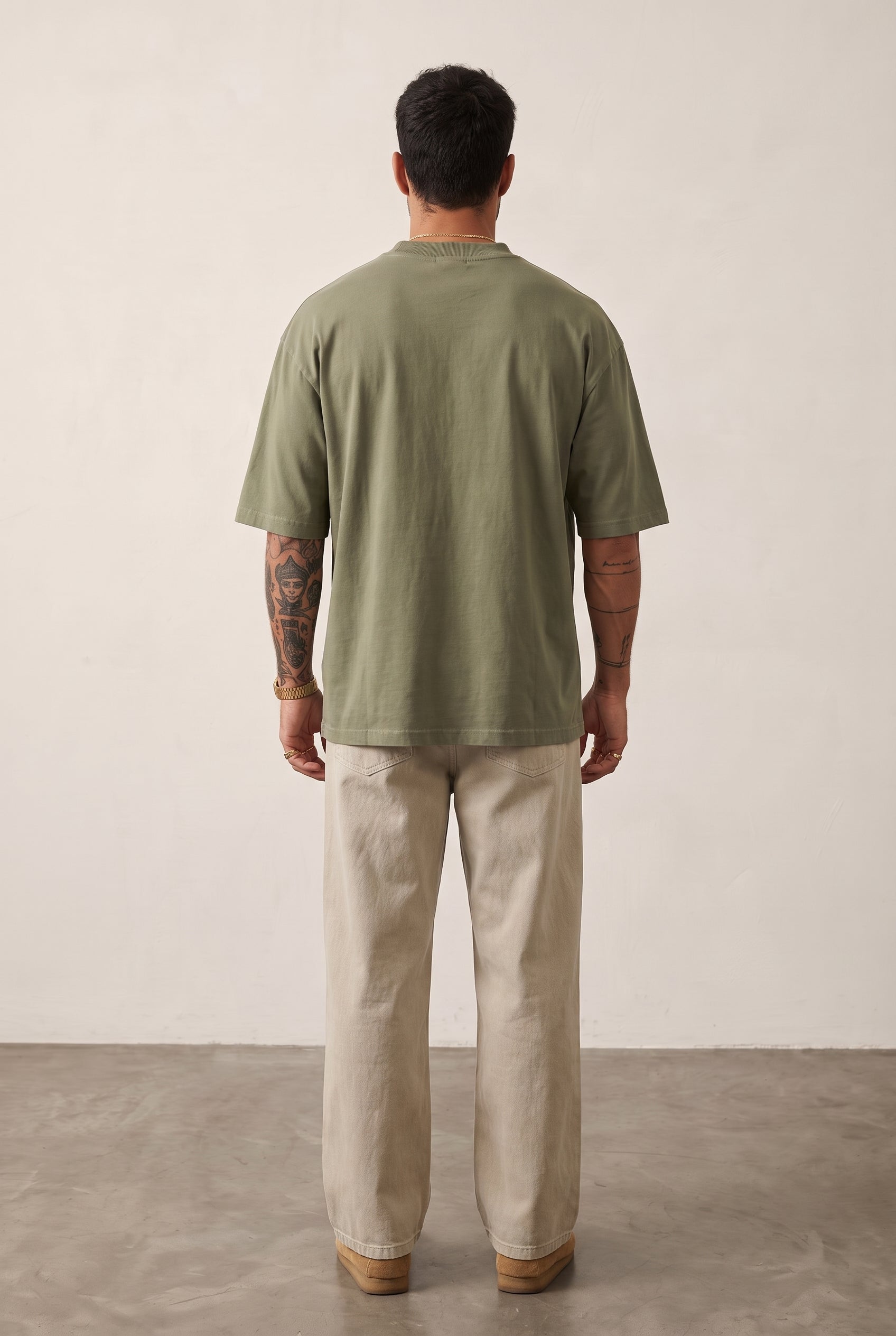 Frame Tee - Moss - back view