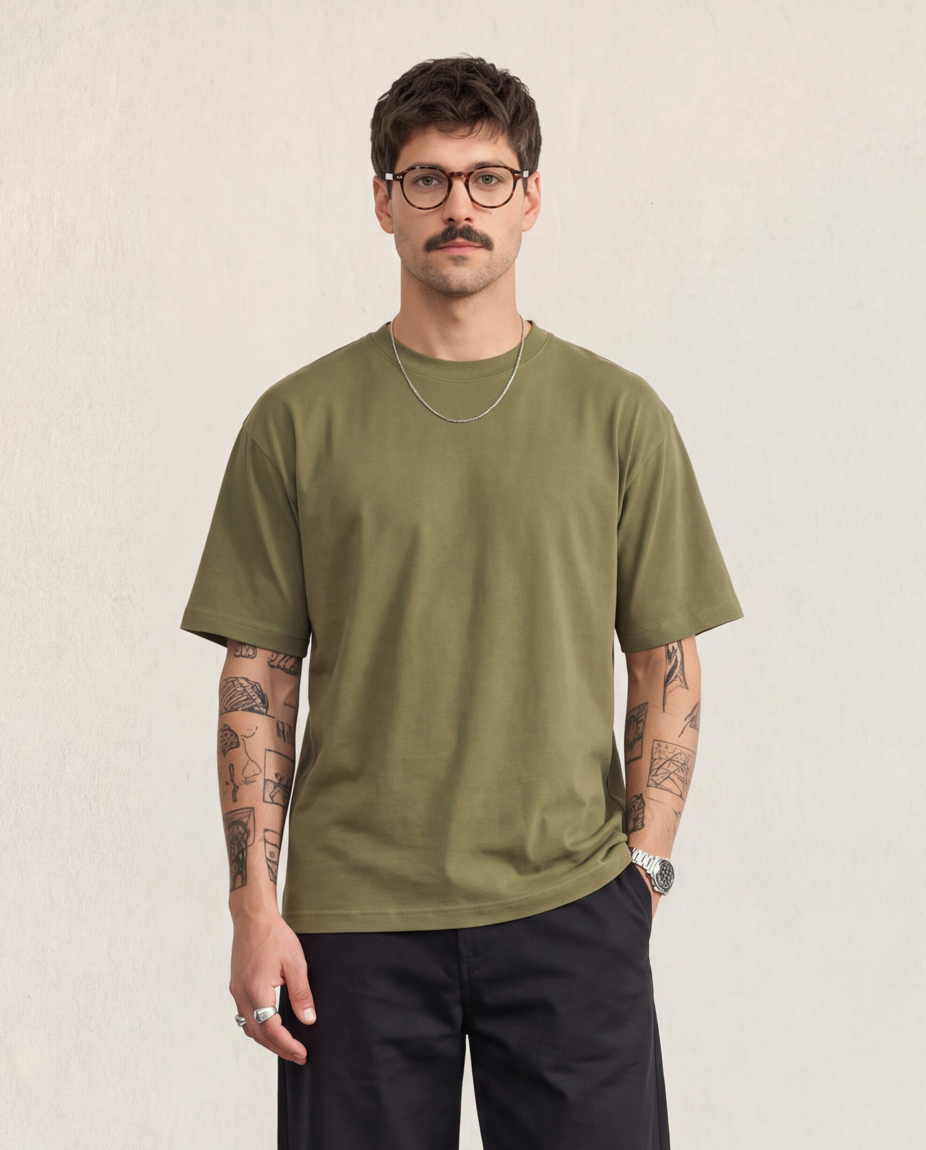 Hipland Frame Tee Moss front