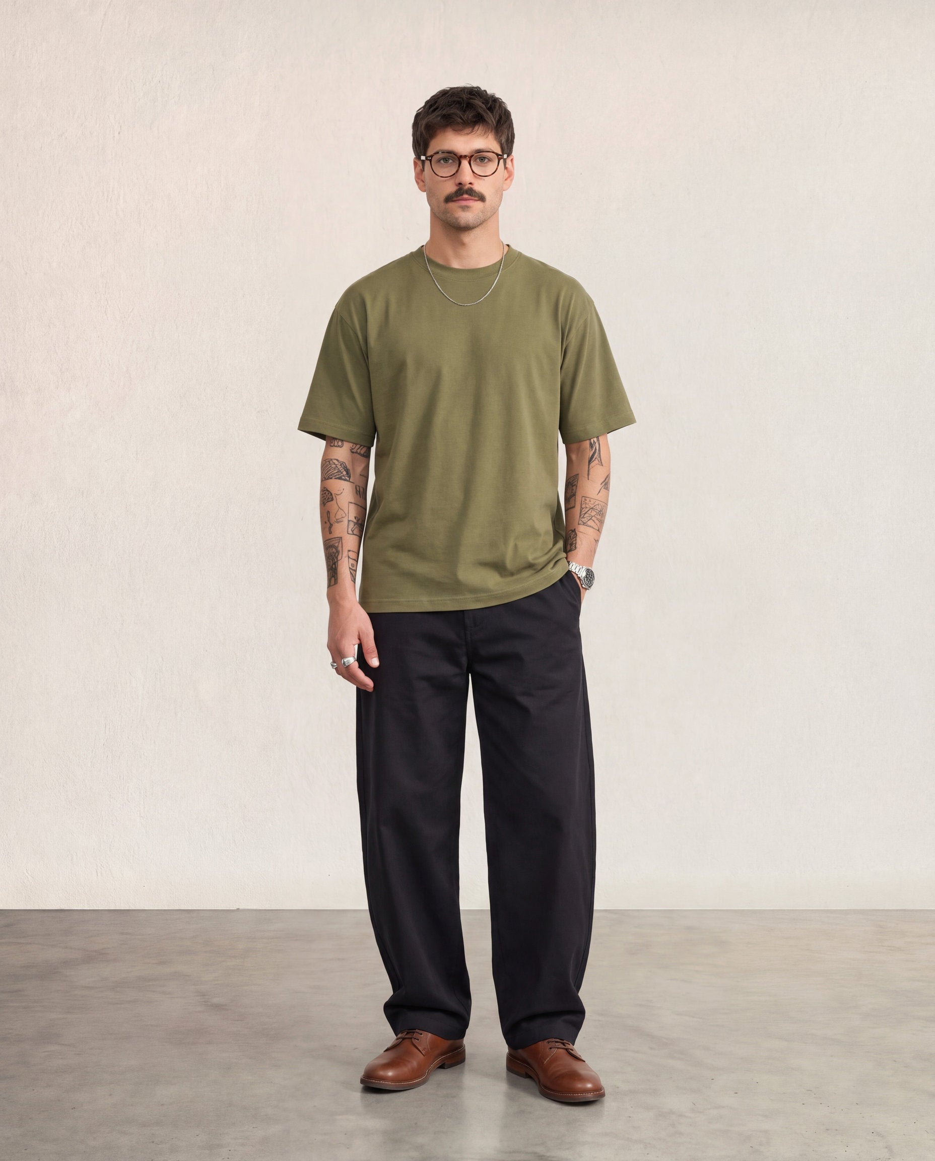 Hipland Frame Tee Moss front