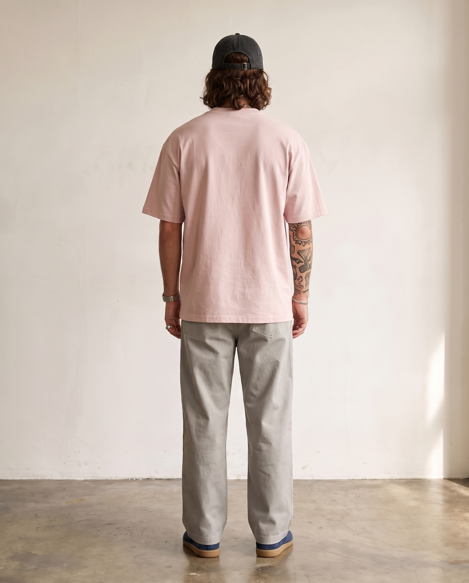 Hipland Frame Tee Pink - back view