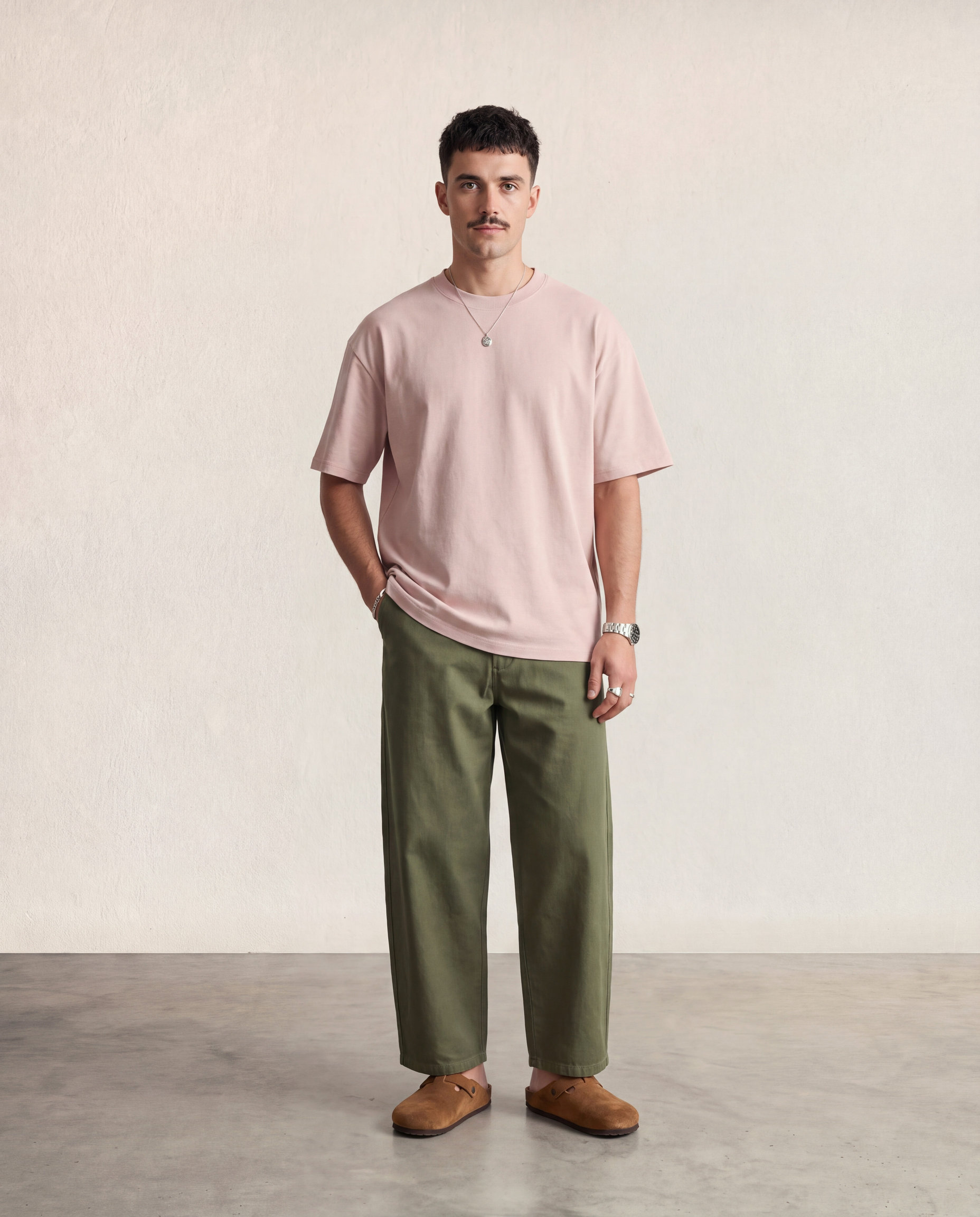 Hipland Frame Tee Pink front
