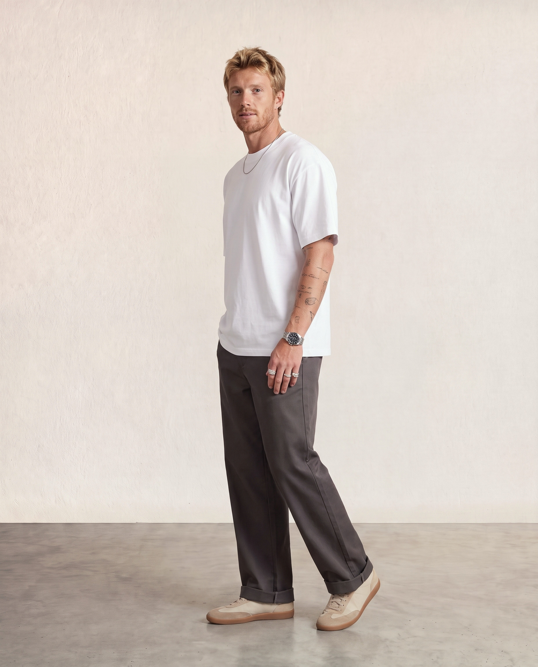 Hipland Frame Tee White side