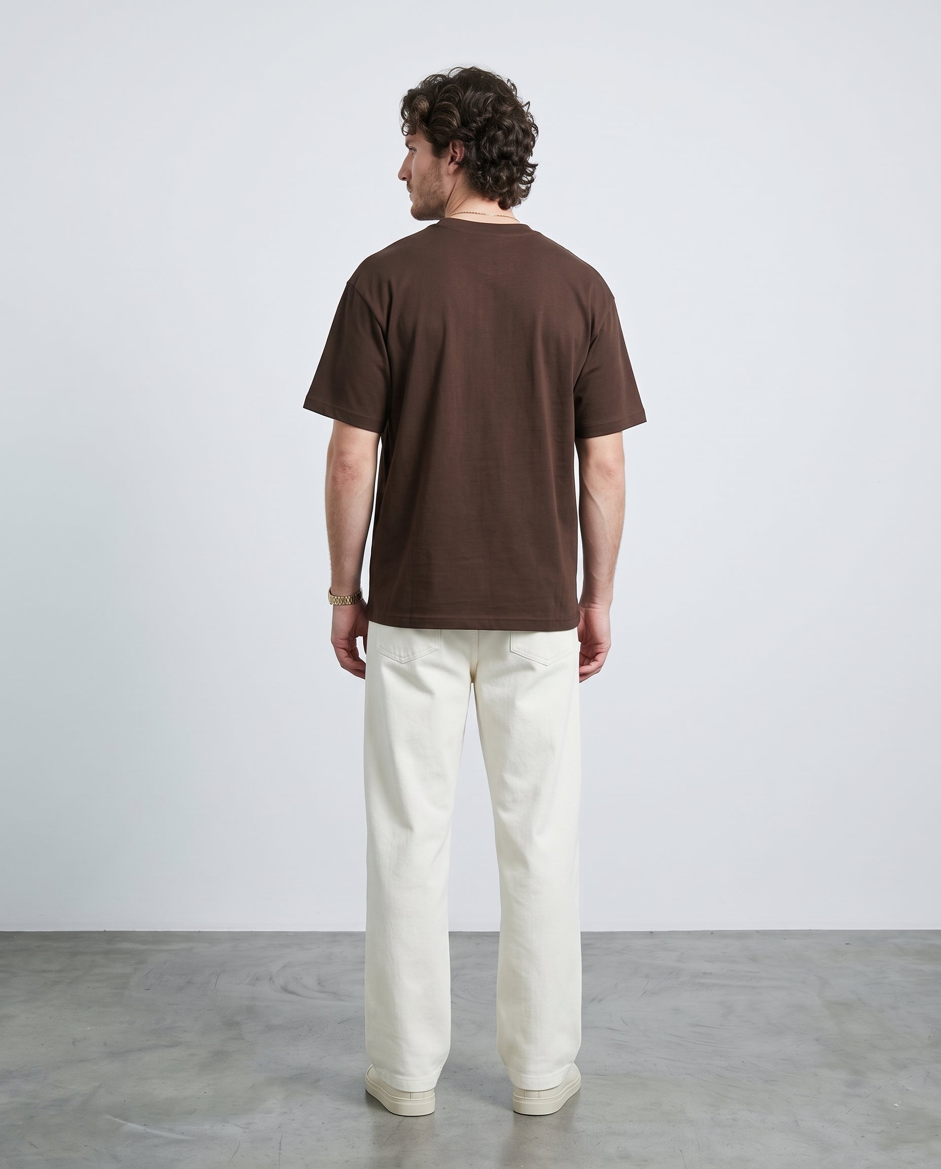 Frame Tee - Chocolate - back view