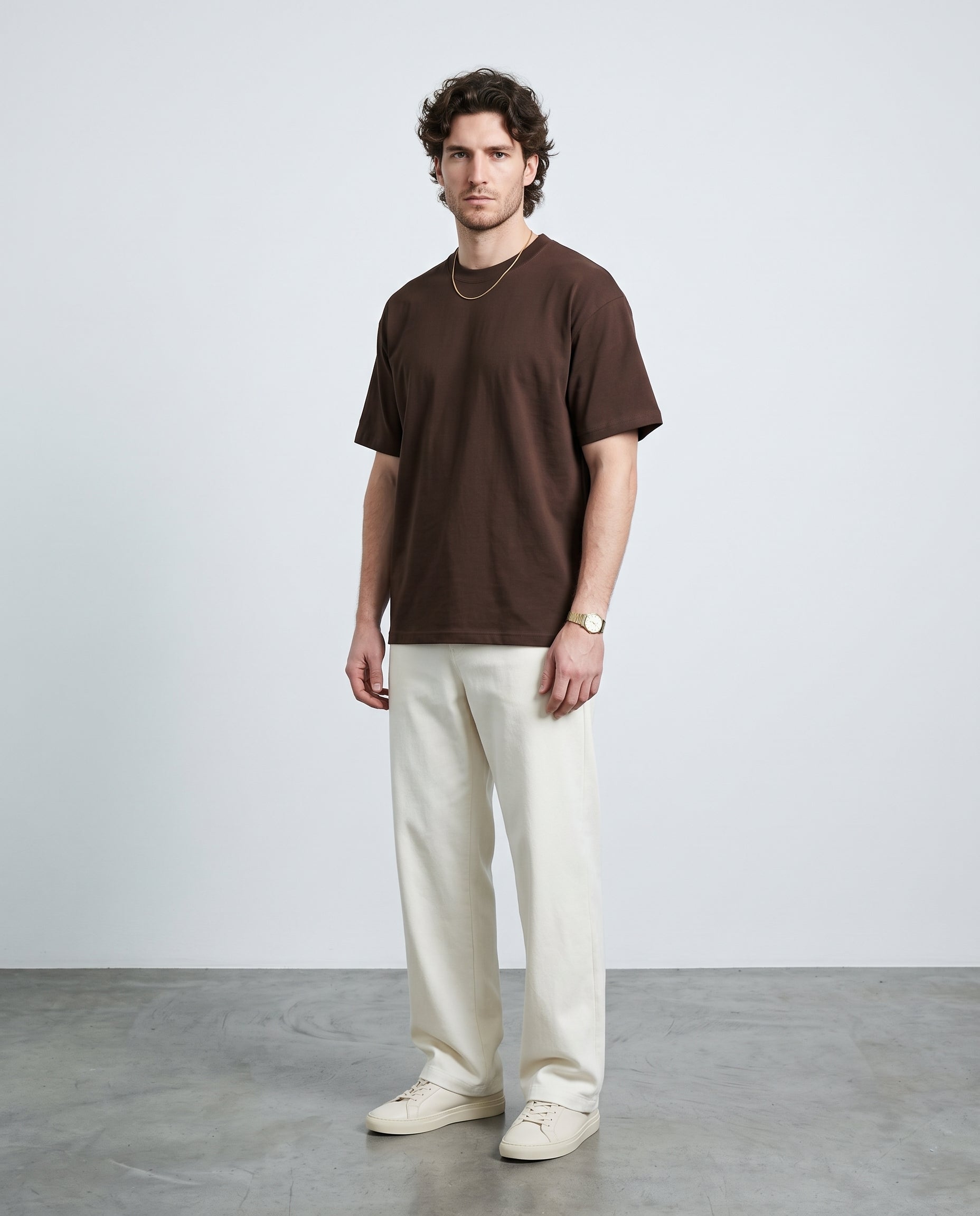 Frame Tee - Chocolate - front view