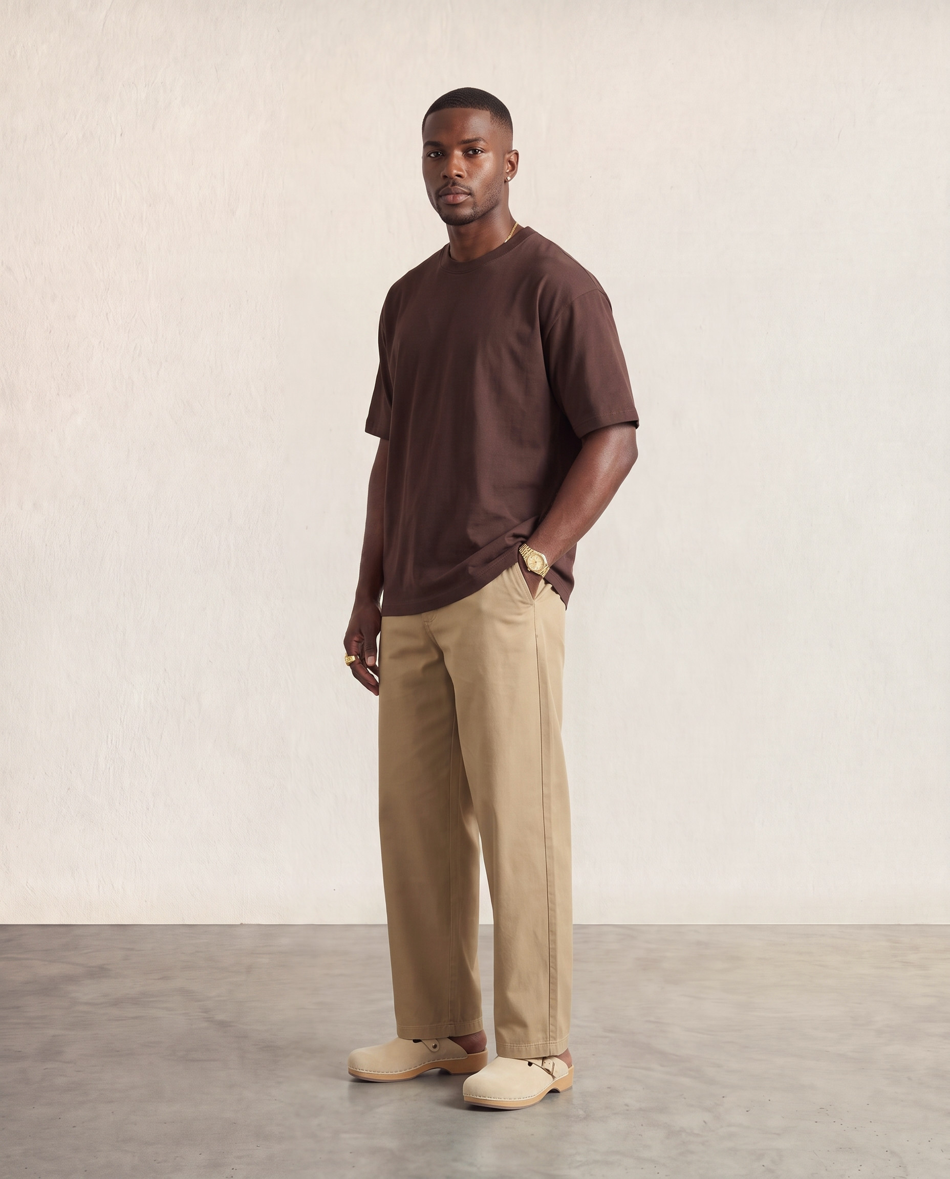 Hipland Frame Tee Chocolate side