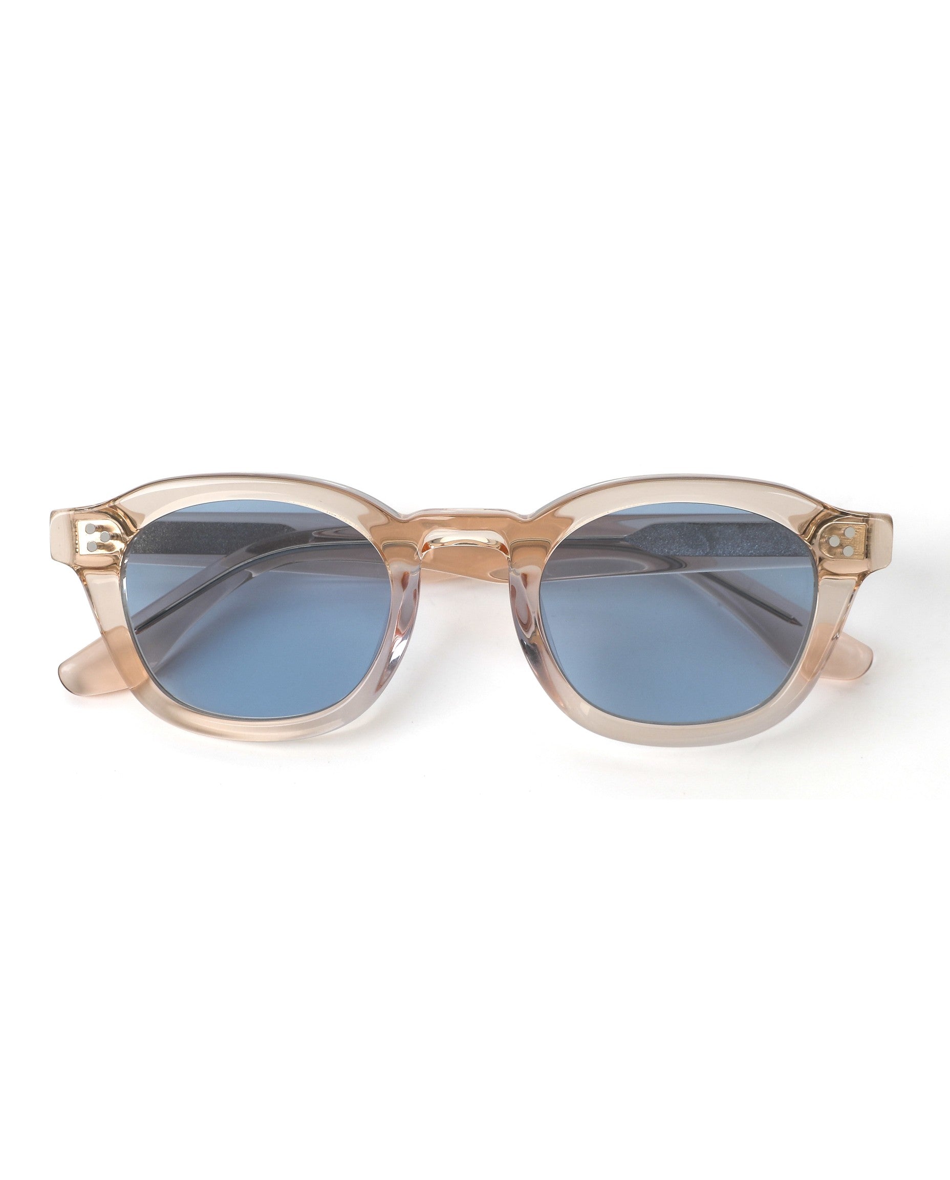 Tahiti Sunglasses - Light Pink Frame, Blue Lens