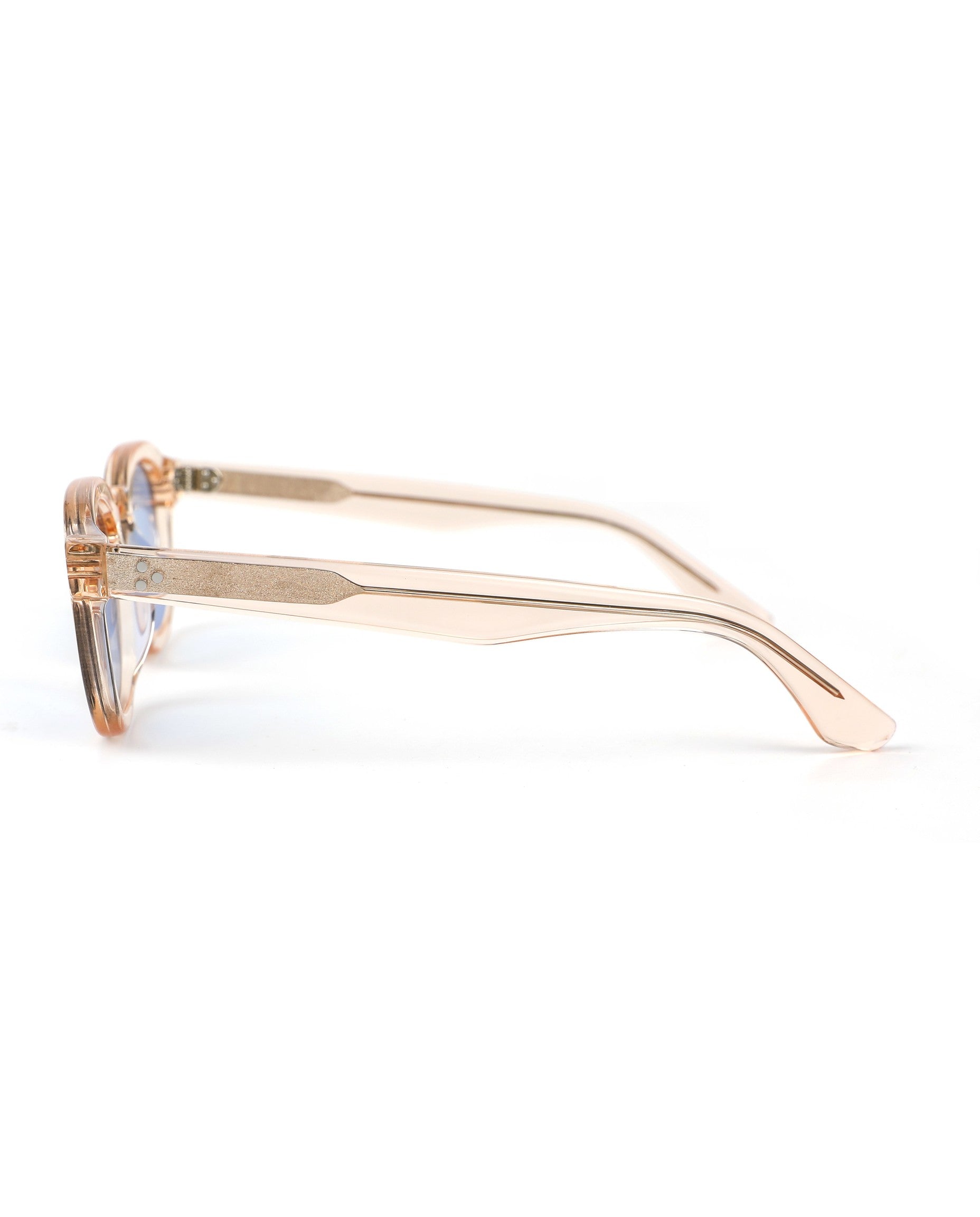 Tahiti Sunglasses - Light Pink Frame, Blue Lens
