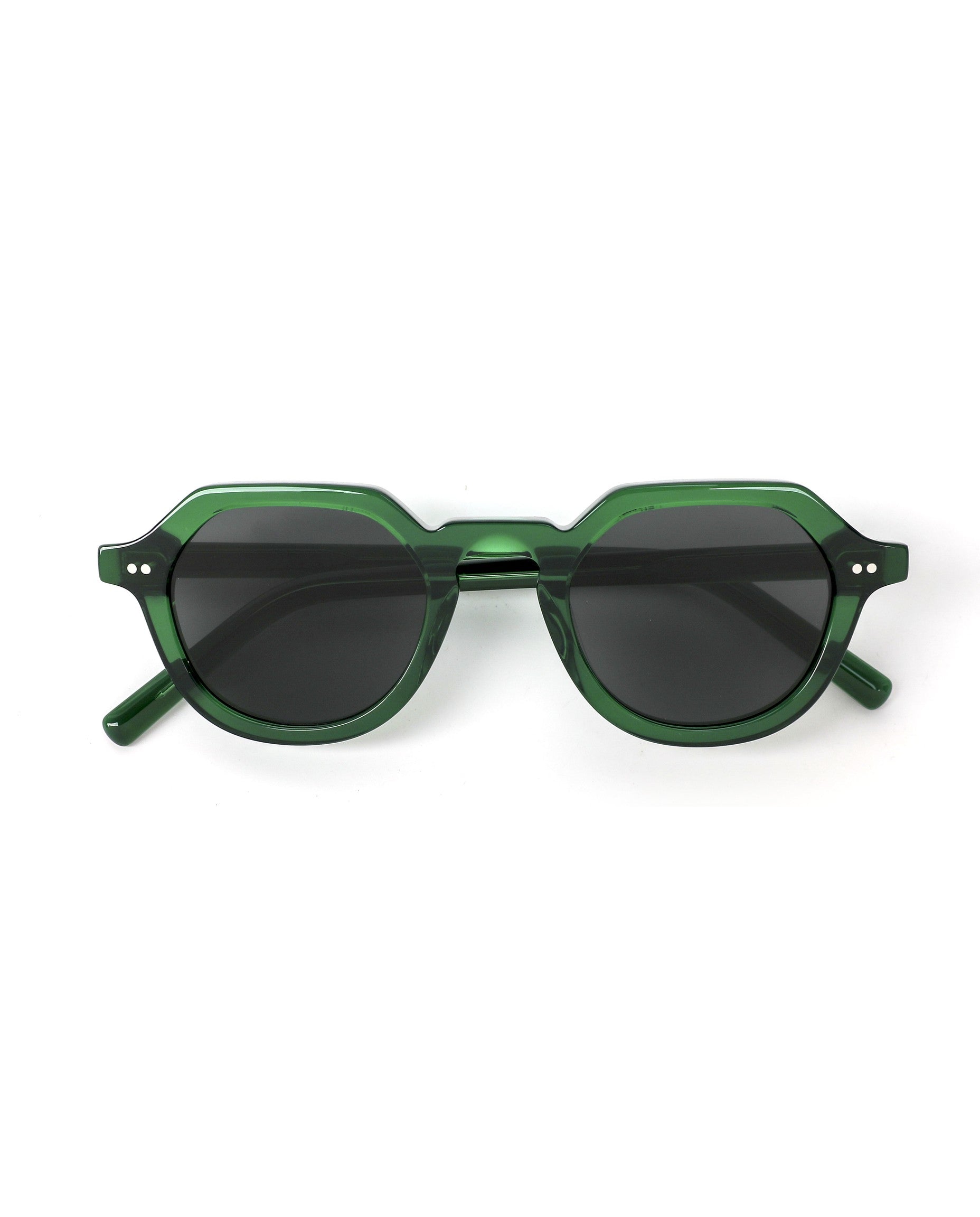 Fiji Sunglasses - Green Frame, Grey Lens