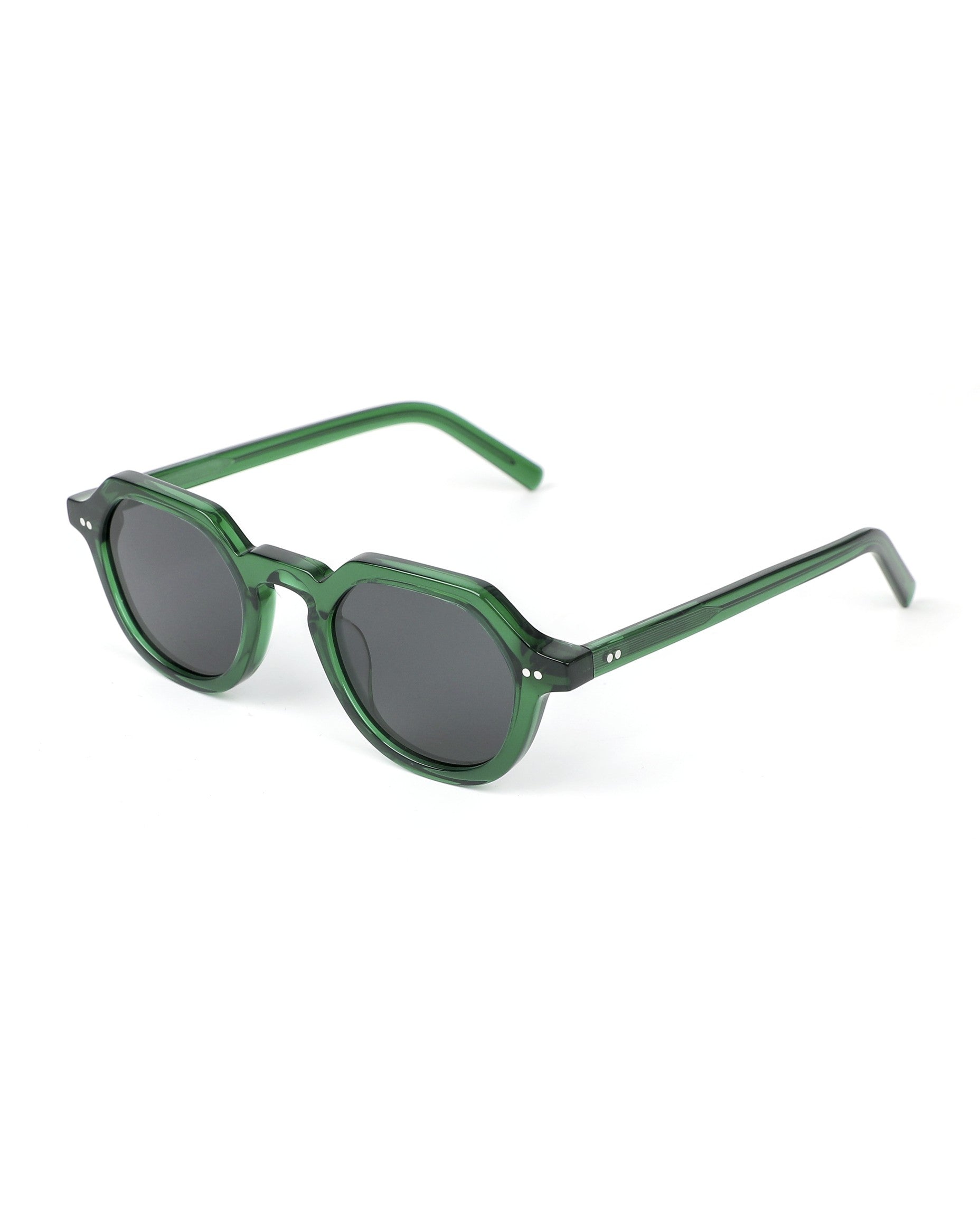 Fiji Sunglasses - Green Frame, Grey Lens