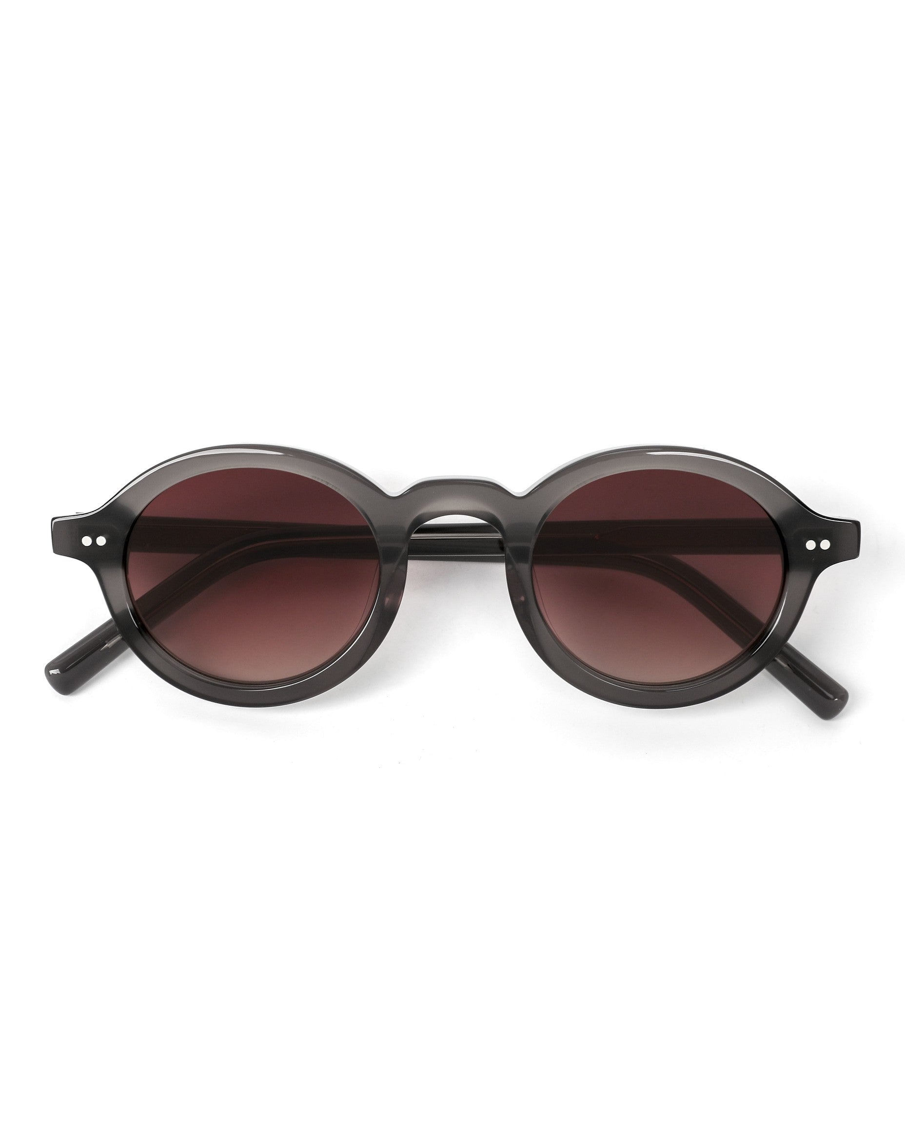 Maui Sunglasses - Grey Frame, Gradient Brown Red Lens