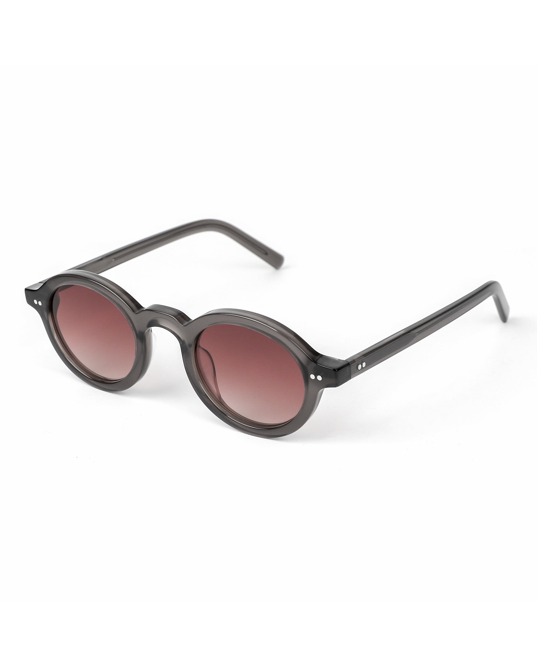 Maui Sunglasses - Grey Frame, Gradient Brown Red Lens