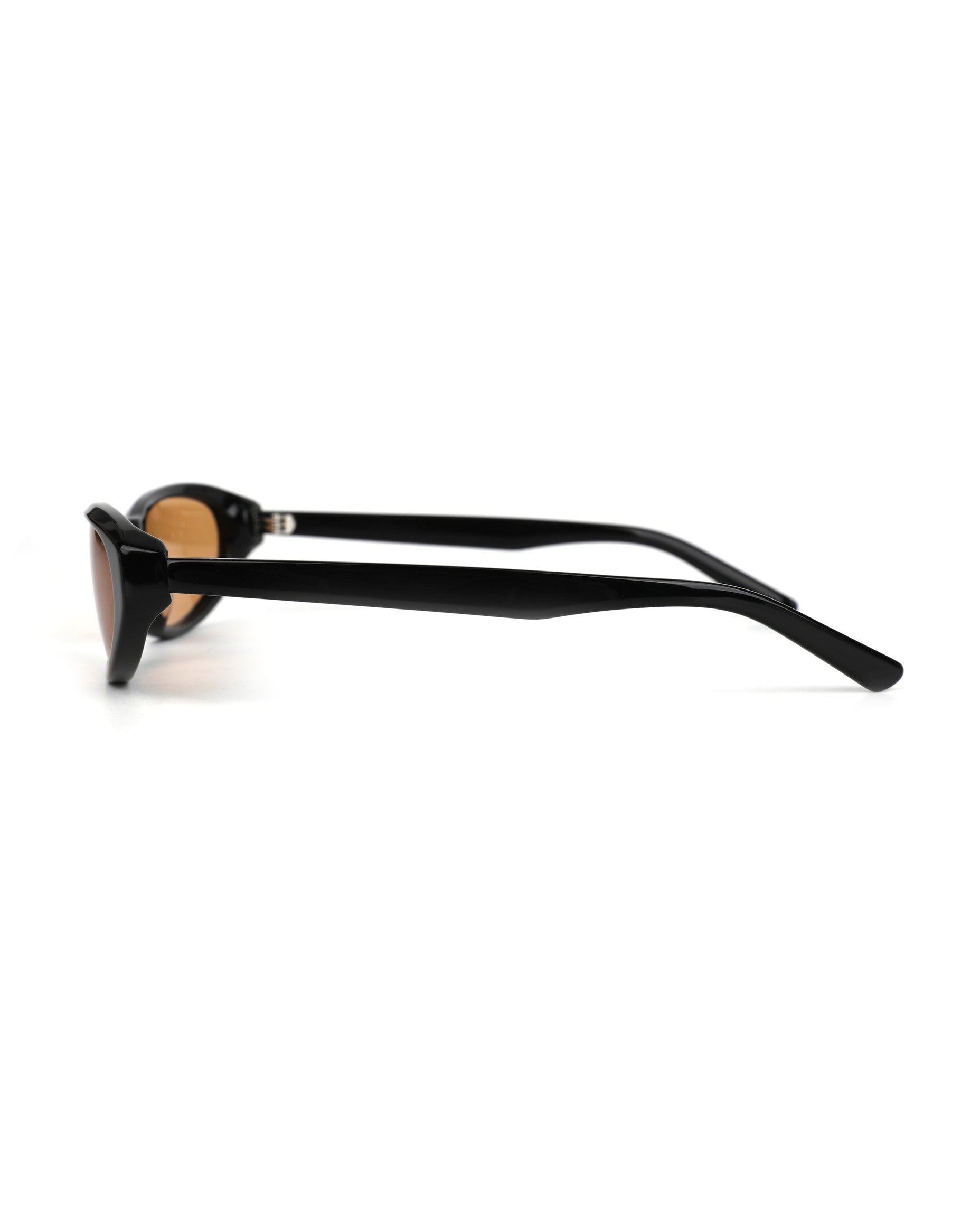 Marbella Sunglasses - Black Frame, Brown Lens