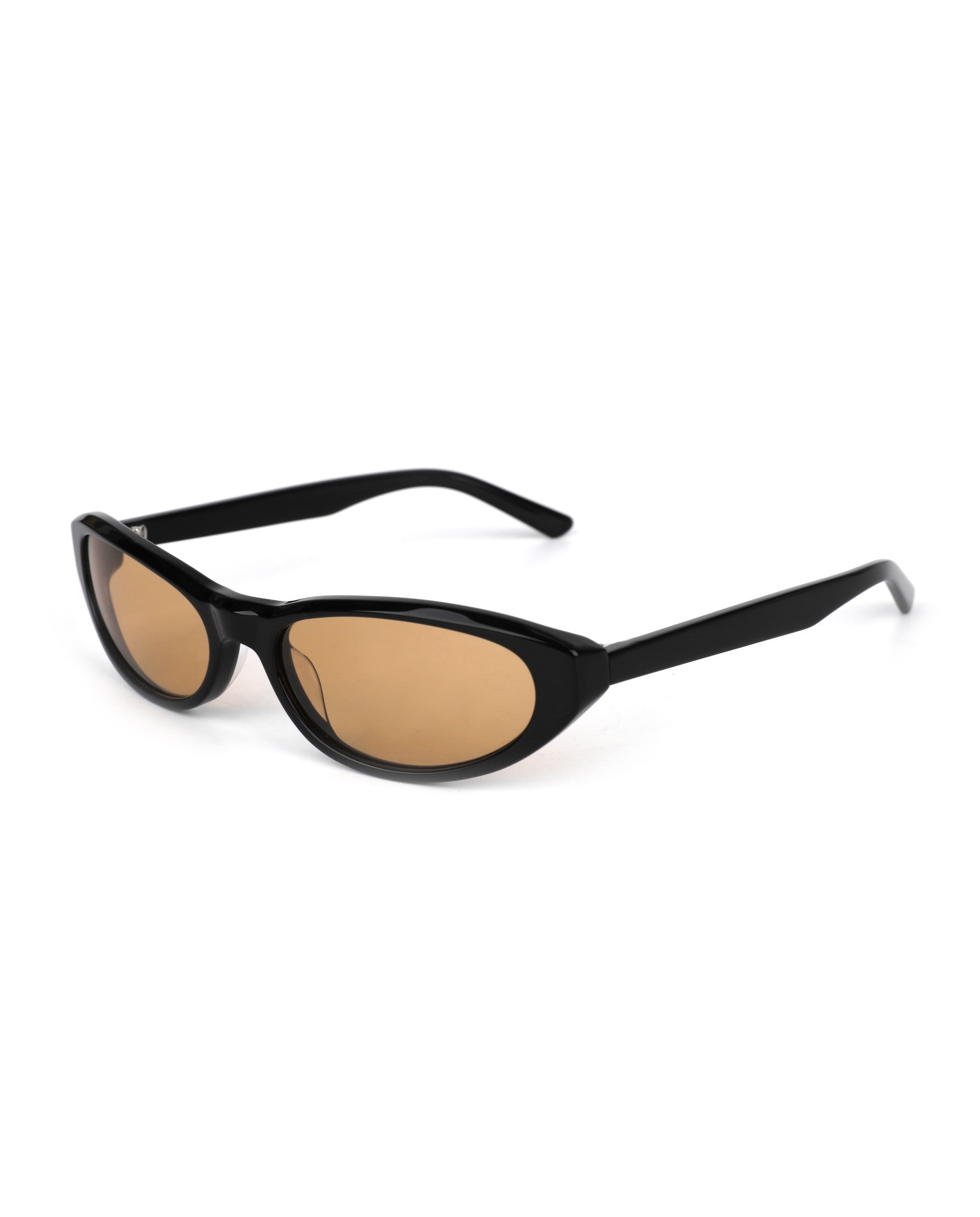 Marbella Sunglasses - Black Frame, Brown Lens