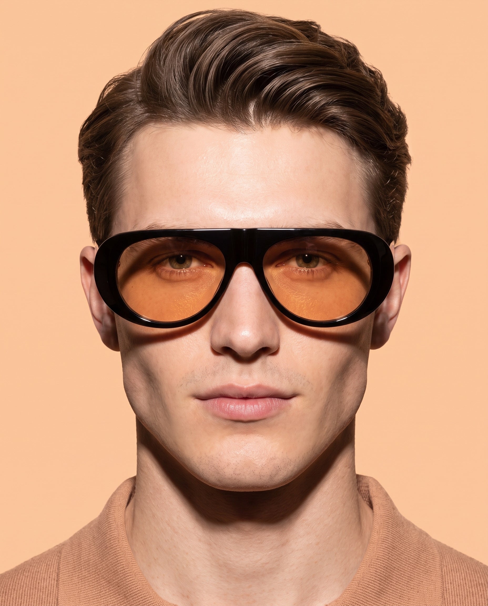 Hipland Tulum Sunglasses Black Orange on model