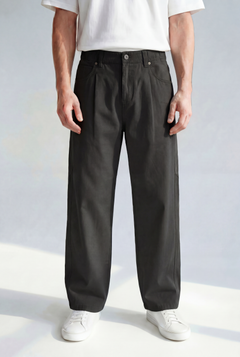 Workers Trousers - Soft Black - Front View