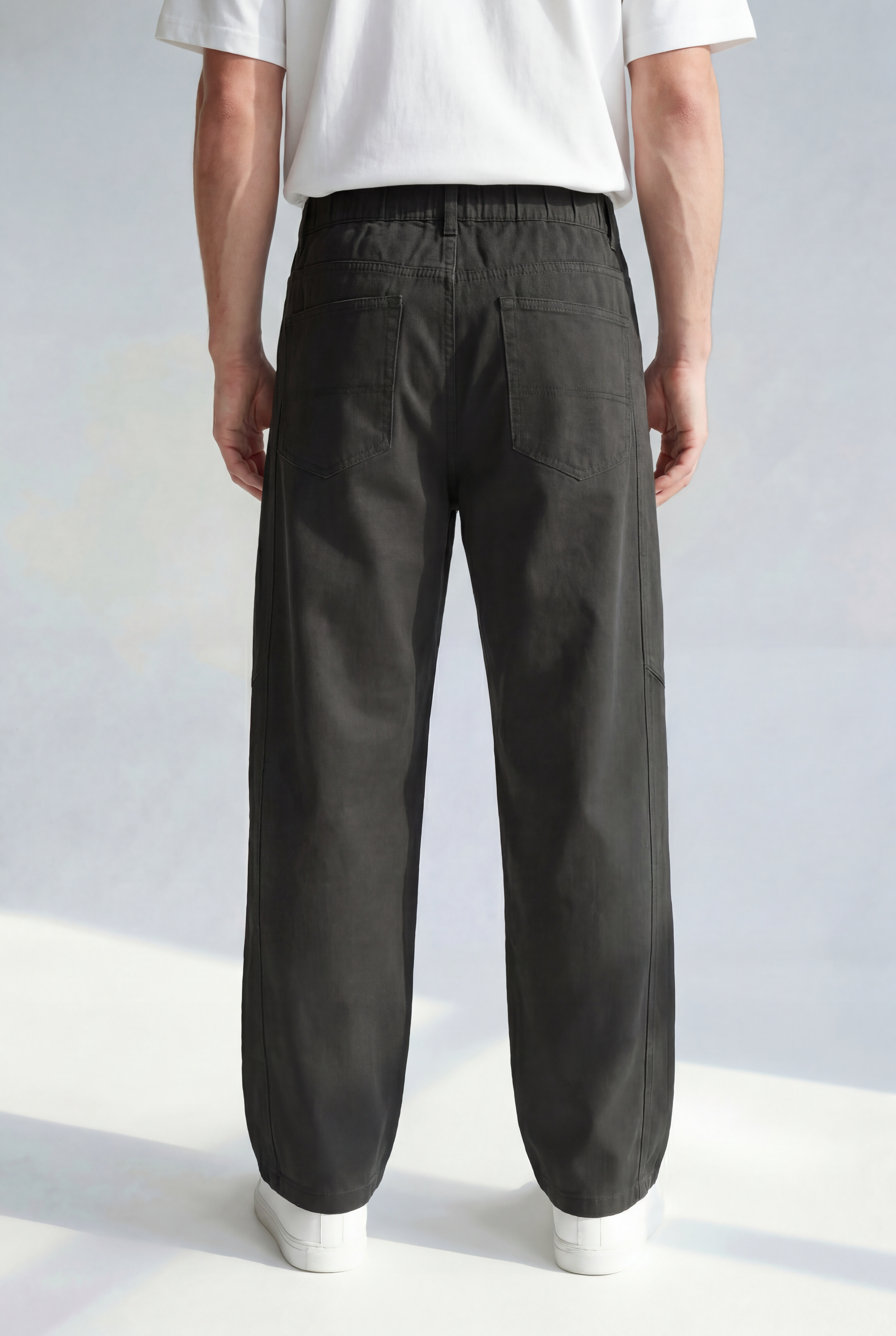 Workers Trousers - Soft Black - Back View