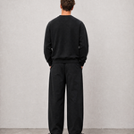 Relaxed Crewneck Sweatshirt - Black - back view