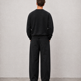 Relaxed Crewneck Sweatshirt - Black - back view