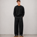 Relaxed Crewneck Sweatshirt - Black - detail view