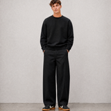 Relaxed Crewneck Sweatshirt - Black - detail view
