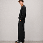 Relaxed Crewneck Sweatshirt - Black - front view