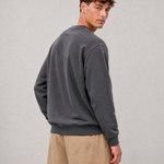 Relaxed Crewneck Sweatshirt - Dark Grey - front view