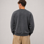 Relaxed Crewneck Sweatshirt - Dark Grey - side view