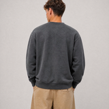 Relaxed Crewneck Sweatshirt - Dark Grey - side view