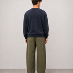 Relaxed Crewneck Sweatshirt - Navy - back view