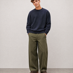 Relaxed Crewneck Sweatshirt - Navy - front view