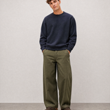 Relaxed Crewneck Sweatshirt - Navy - front view