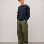 Relaxed Crewneck Sweatshirt - Navy - front view