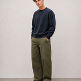 Relaxed Crewneck Sweatshirt - Navy - front view
