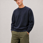Relaxed Crewneck Sweatshirt - Navy - side view