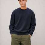 Relaxed Crewneck Sweatshirt - Navy - side view