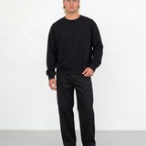 Relaxed Crewneck Sweatshirt - Black