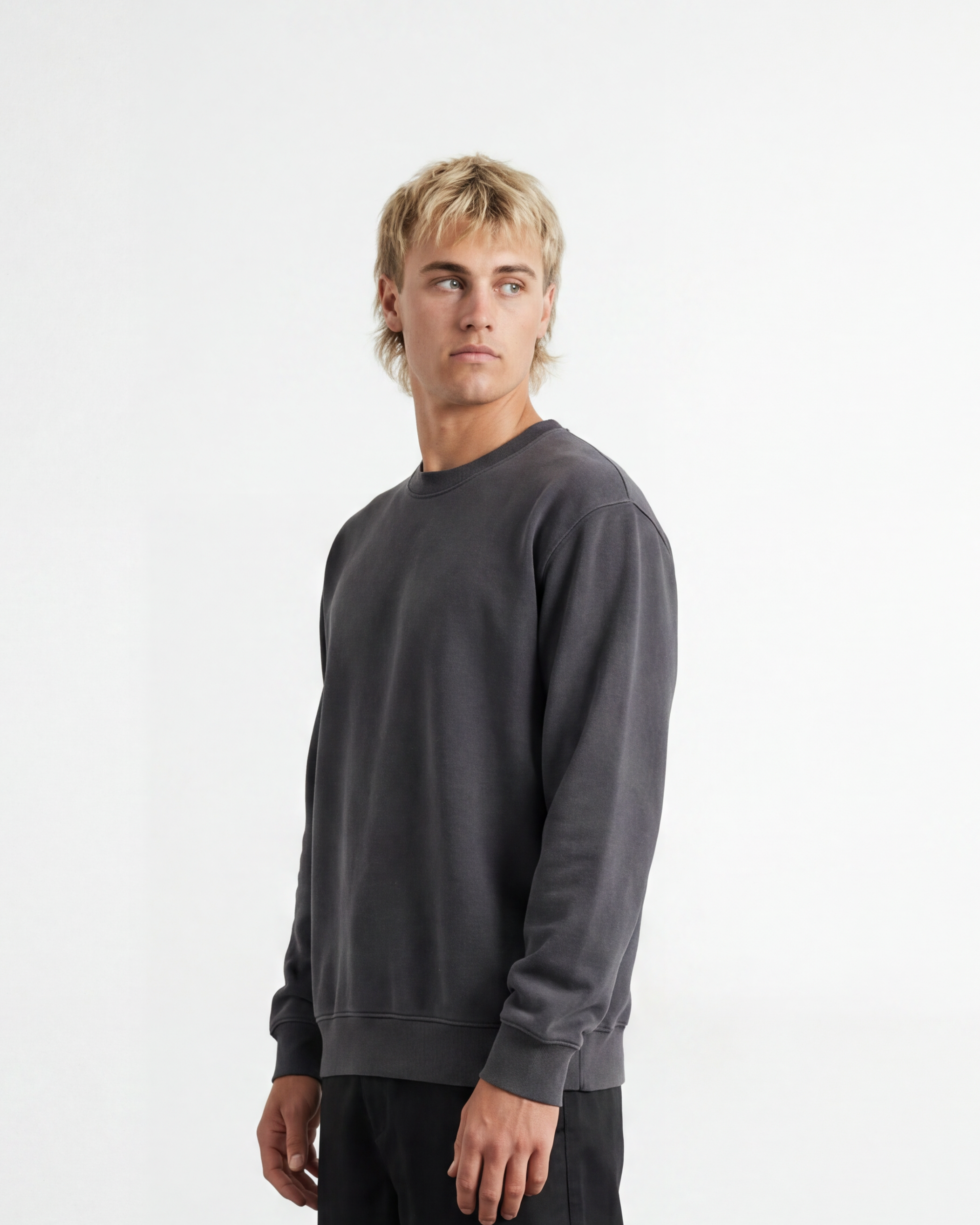 Relaxed Crewneck Sweatshirt - Dark Grey