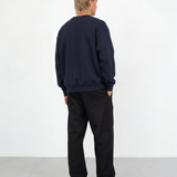 Relaxed Crewneck Sweatshirt - Navy