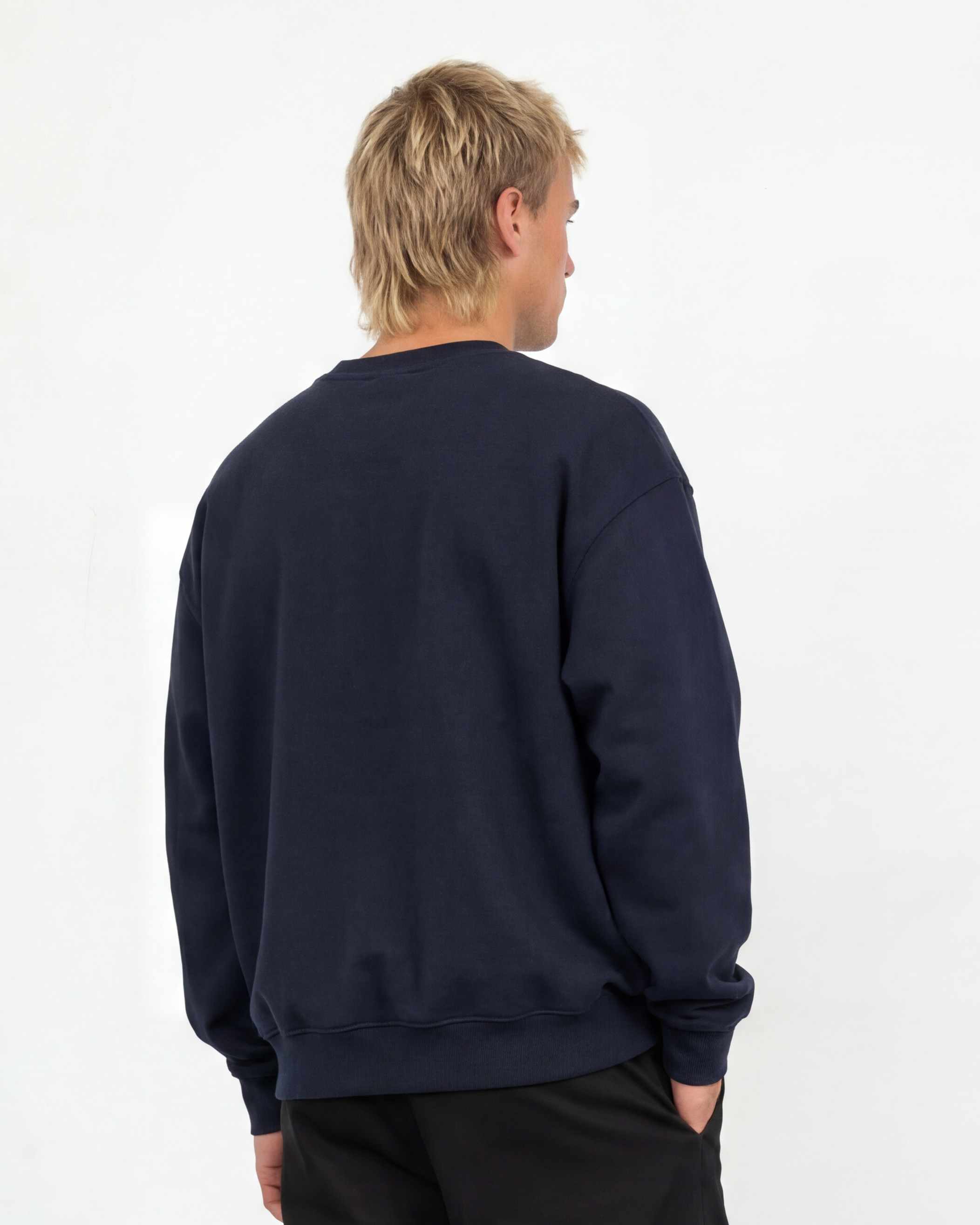 Relaxed Crewneck Sweatshirt - Navy