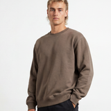 Relaxed Crewneck Sweatshirt - Dark Khaki