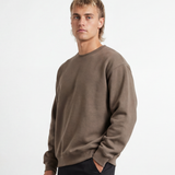 Relaxed Crewneck Sweatshirt - Dark Khaki