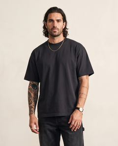 Hipland 300GSM Big Tee - Black - front view