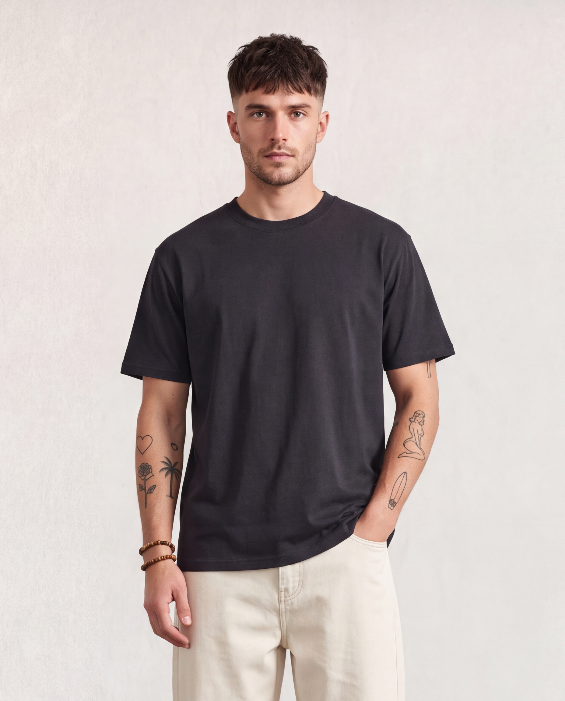 Hipland 300GSM Big Tee Black, front