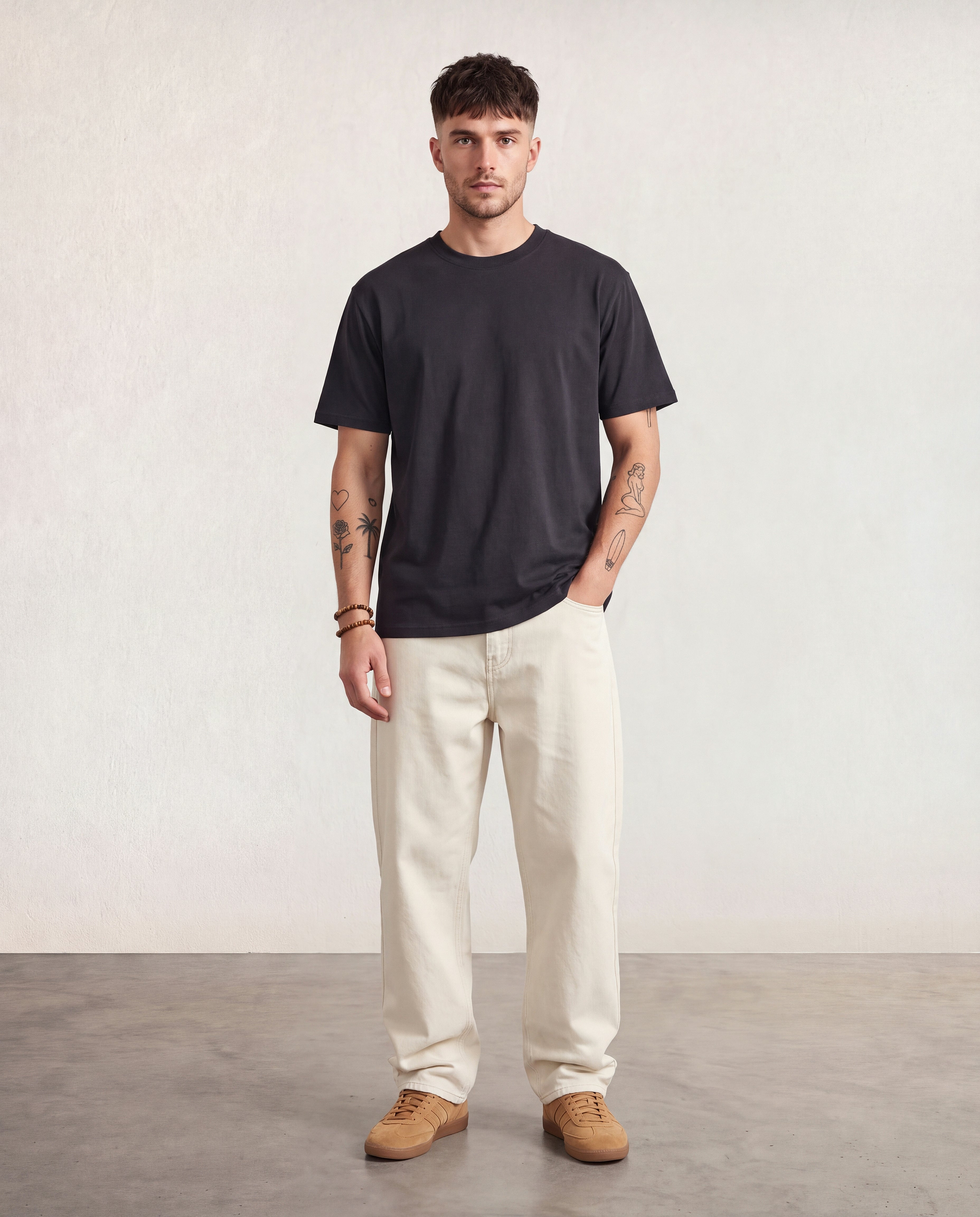 Hipland 300GSM Big Tee Black, front