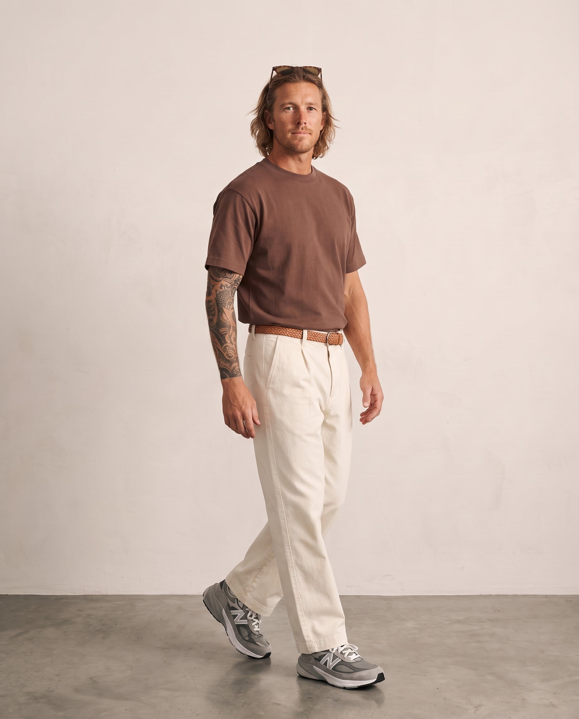 Hipland 300GSM Big Tee - Brown - side view
